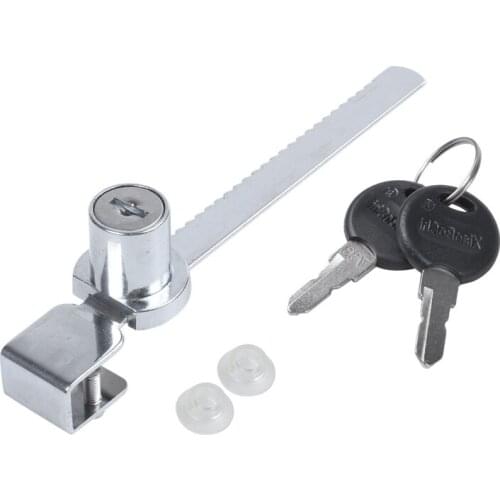 3 Pcs Drawer Display Case Showcase Sliding Glass Door Lock w Keys