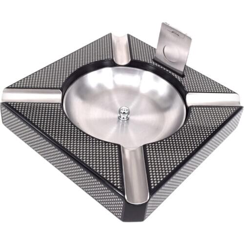 4 Cigar Ashtray 3 In 1 W/ Cutter Fashion 7in Gift Decor Houses Parties