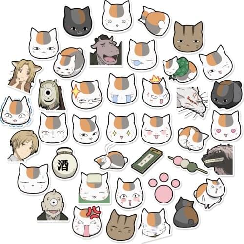 40pcs Japan Natsumes Book of Friends Anime Sticker PVC Graffiti Decals Suitcase Guitar Car Skateboard Waterproof Movie Stickers