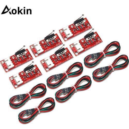 6pcs 3D Printer Parts Endstop Mechanical Limit Switches with 3 Pin 70cm Cable RAMPS 1.4 Control Board Part Switch