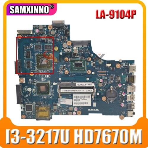 Akemy For DELL Inspiron 15 3521 5521 VAW00 W/ i3-3217U CPU HD7670M GPU CN-0MFPVH MFPVH LA-9104P Laptop motherboard mainboard