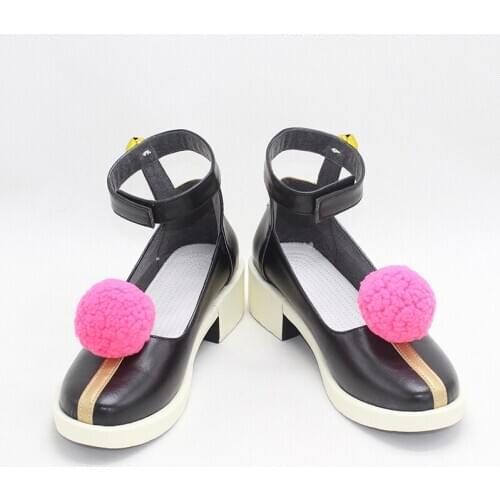 Anime Genshin Impact Qiqi Cosplay Costume Shoes Game Suit Uniform Halloween Party For Women Men Mid Chunky Heel Qi Qi Shoes