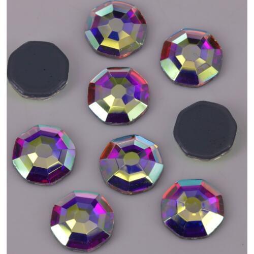 Free Shipping! Lead Free 6mm, 8mm Crystal AB Solaris Iron On Crystal Stones / Flat Back Hotfix Rhinestones