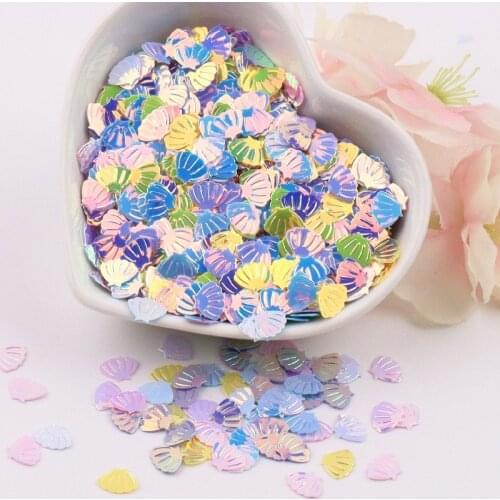 Sea shell Sequins 7mm PVC Loose Sequin Glitter Paillettes for Nail Art Manicure Sewing Wedding Decor Confetti Lentejuelas 10g