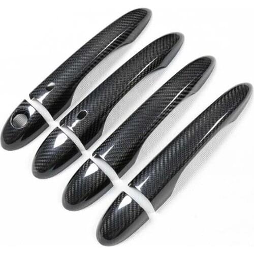 4pcs Real Carbon Fiber Handle Covers Compatible with ALFA Romeo Giulia Stelvio 2016-2020