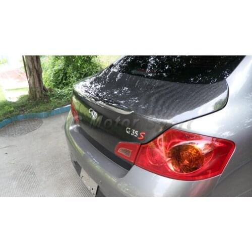 Car Accessories Carbon Fiber OEM Style Trunk Fit For 2007-2015 V36 G25 G35 G37 Q40 4D Sedan Rear Boot Lid Flaps Tailgate