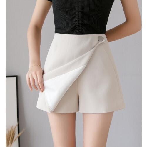 Hiawatha Girl Fashion Shorts Skirts Korean Style Summer Chiffon Casual Shorts Women High Waist Wide Leg Shorts D4180