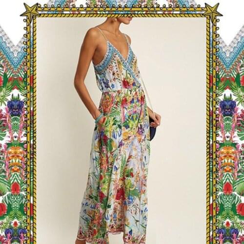 Custom production printed polyester crepe fabric cloth 145 cm width shirt womens handmade DIY sewing fabric for dress