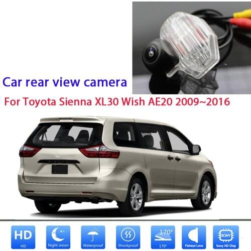 Rear View Camera For Toyota Sienna XL30 Wish AE20 2009~2016 HD CCD Night Vision Parking license plate camera Waterproof