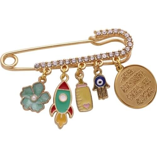 Quran Vanyakad Stainless Steel islam brooch Baby Pin