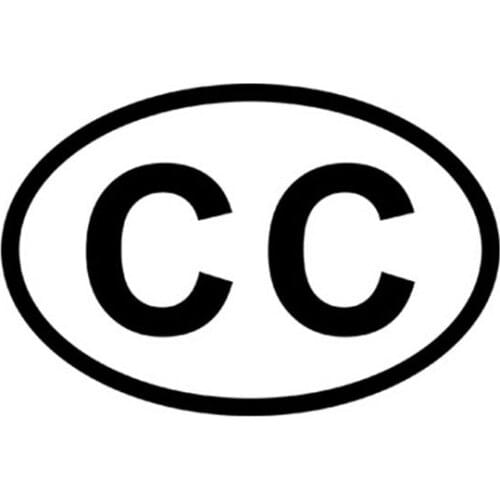 Creative CC Consular Corps Country Code Oval Fun Personality Car Stickers Car Styling Decals Car Styling for Vw Cc,15cm*10cm