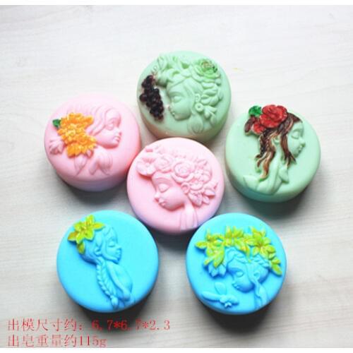 Forest girl mousse cake ice cream mold silicone handmade soap mold baking Kitchen tool