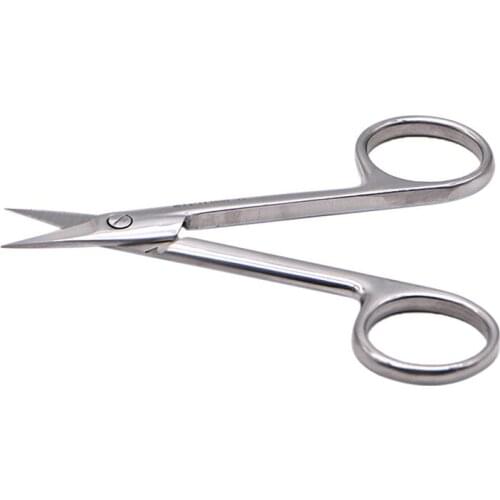 Stainless Steel Straight Curved Head Medical Surgical Scissors Dental Crown Scissors Ligature Wire Cutting Instrument Tools 11CM