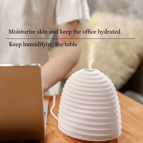 ELOOLE Mini USB Air Humidifier Hydrating Humidification Atomizer Aromatherapy Oil Diffuser With Night Light For Home Car