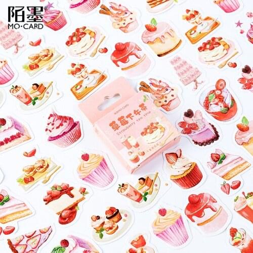 Girl Strawberry Afternoon Tea Series Cute Boxed Kawaii Stickers Planner Scrapbooking Stationery Japanese Diary Stickers