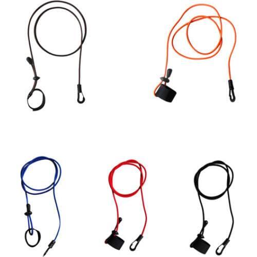 Outdoor Safety 43 inch Bungee Cord Fishing Rod/ Kayak Paddle Leash with Adjustable Hook & Loop End for Canoe Boat Caravans Acces