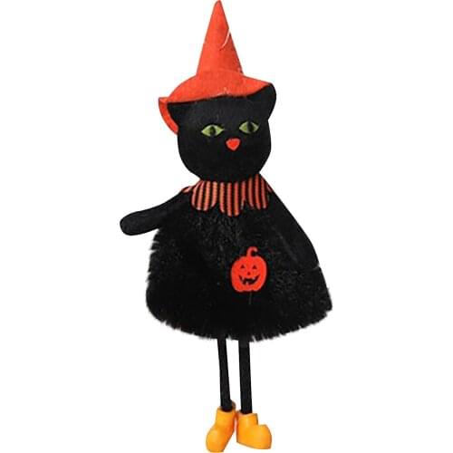 New Fashion Design Cute Halloween Plush Dolls Thanksgiving Pumpkin Gnomes With Witch Cloak Hat Handmade Decoration Accessories