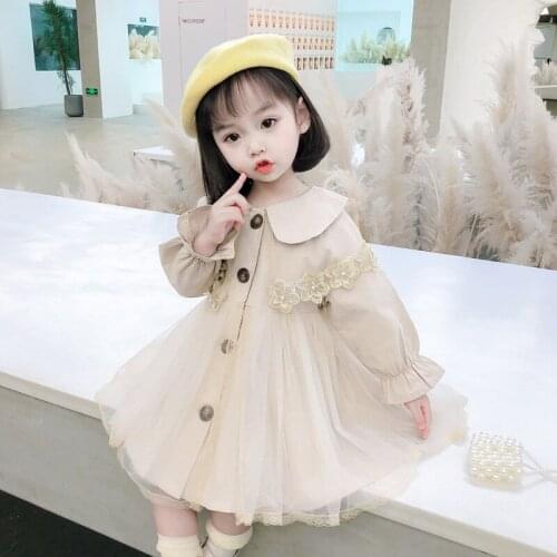 Girls' Coat Fashion Mesh Coat Foreign Style Childrens Windbreaker Little Girls Clothing Baby Girl Winter Clothes