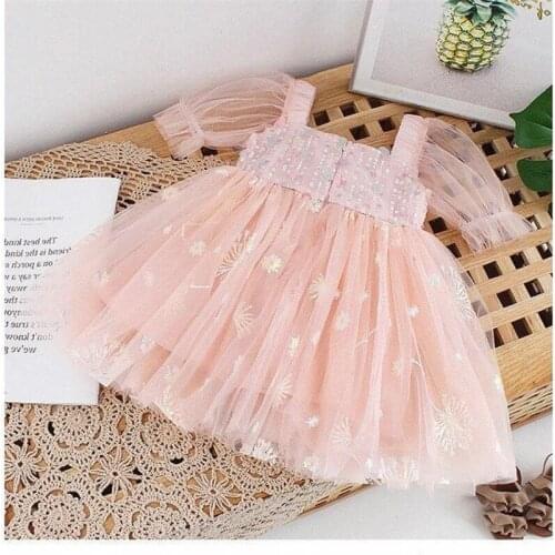 Baby Dresses Ball Gown Princess Girl Dress Sequined Kids Clothes Birthday Children Wedding Party Dress 2-6Y