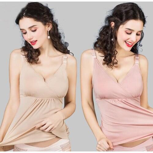 Pregnant Womens Suspender Breast-Feeding Vest During Pregnancy Modal Breast-Feeding Clothes Postpartum Thin Summer