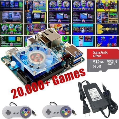 ODROID XU4 512 GB Ora v1.65 Retropie Emulation Station Full Kit, Plug and Play - Sega Saturn, PSP, N64