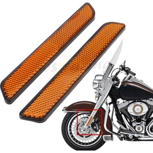 Motorcycle Front Fork Reflector Lower Legs Slider For Harley Dyna Softail Sportster 883 1200 Touring Electra Glide V-Rod