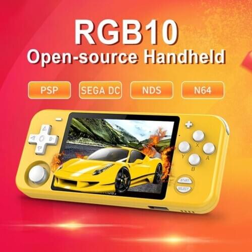 RGB10 Retro Game Console 3.5inch IPS screen open source system handheld game console RK3326 video game player child gift