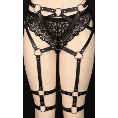 Sexy Body Garters Women Leather Harness Thigh Bandage Strap Belts Erotic Goth Leg Bondage Suspenders Lingerie Punk Accessories
