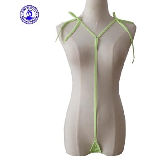 Sexy Erotic Open Bra Women Micro Bikini Set Mini Coverage Bandage Clubwear Underwear String Rope G-string Beachwear Bathing Suit