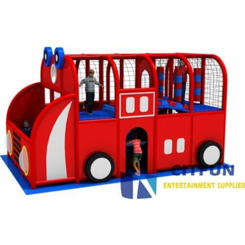 CE Certificate Eco-friendly Funny Red Bus kindergarten Children play ground IP-025D