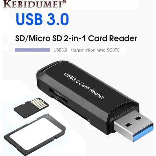 Kebidumei Multi Smart Memory Card Reader USB 3.0 OTG Type C Adapter Mini Card Reader For Micro SD/TF/CF/MS For Computer Laptop