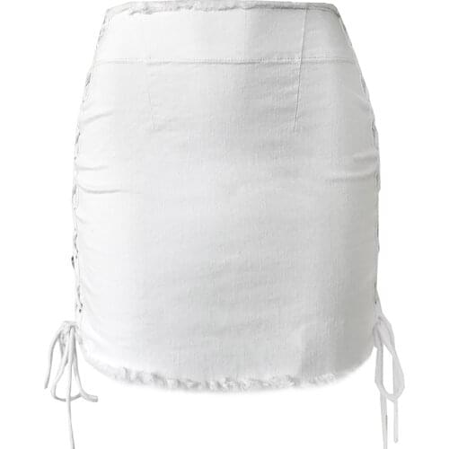 DIFIUPA Womens Shorts Side Corns Butt-Lifting Skinny Shirts Short Vantage High Waist Stretch Skinny Denim Skirts