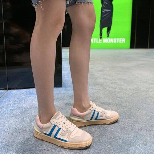 QZYERAI 2021 Women Sneakers Real Leather Fashion Flats Shoes Woman Cross Strap Casual Daily Spring Lady Footwear Size 35-40