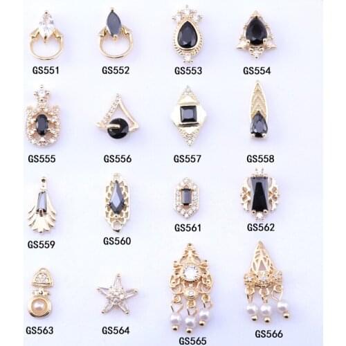 Good Quality Black Diamond Flat Back Nail Art Crystals Glue On Non Hotfix Rhinestones