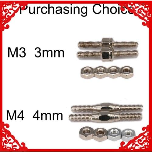 2pcs M3 3mm Thread Length 16.5mm #45 steel Tie Rod Pull-push Rod for RC Hobby Model Car Buggy Truck Upgrade Part