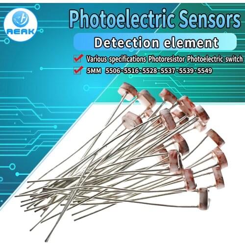20pcs 5506 5516 5528 5537 5539 Light Dependent Resistor LDR 5MM Photoresistor wholesale retail Photoconductive resistance