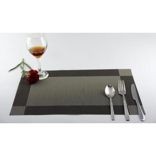 4pcs/lot weave Placemat new pvc dining table mat disc bowl pad coasters waterproof table cloth pad slip-resistant pad EJI 0817