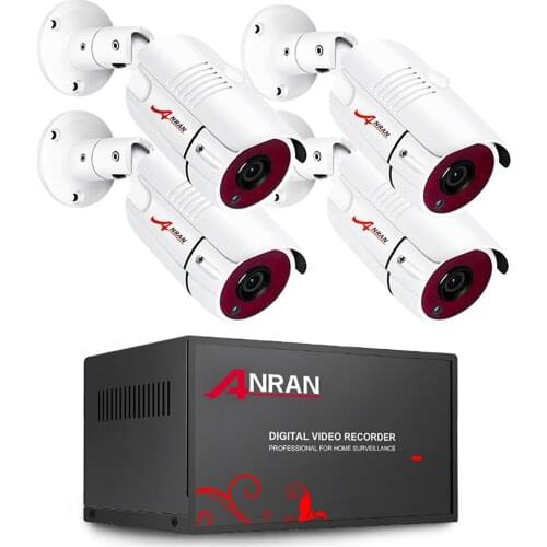 4CH 1080P Home Security Camera System, 4CH DVR Video Recorder+4pcs 2MP HD Security Camera Outdoor Waterproof Camera
