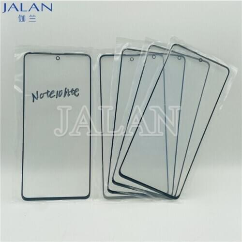 5pcs Front Glass for Samsung Note10 Lite Phone LCD Touch Screen Damaged Glass Repair Change