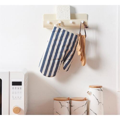 ABS Hanging Hook Suction Cup Hat Handbag Key Sponge Brush Towel Storage Hooks Wall Hanger With Groove For Kitchen Bathroom