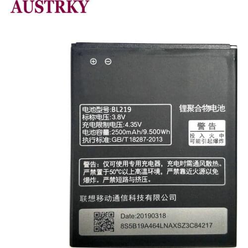 New BL219 Battery For Lenovo A880 S856 A889 A890E S810T A850+ A916 Phone 2500mAh Rechargeable Bateria