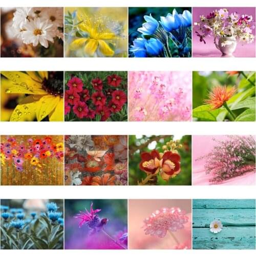 Full Square/Round Diamond Painting Pink Small Wild Flowers 5D DIY Cross Stitch Kit Mosaic Accessories Home Decoration Ornaments