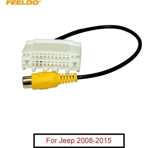 FEELDO 1PC Car Rear Camera Video Input RCA Cable For Jeep 2008+ Factory OEM Radio Stereo With DVD/Rear Camera
