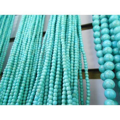 Turquoise 2017 Sale Round Natural Green Beads for Jewelry Making 4 6 8 10 12 MM Free Shipping Wholesale