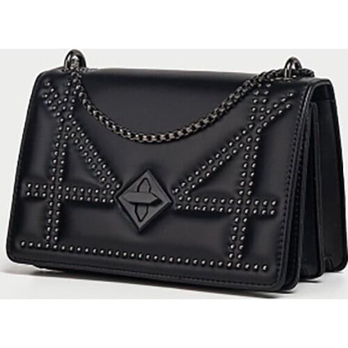 Brand Chain Crossbody Bags for Women 2020 New Fashion Rivet Design Luxury Ladies PU Leather Quality Flap Shoulder Messenger Bag