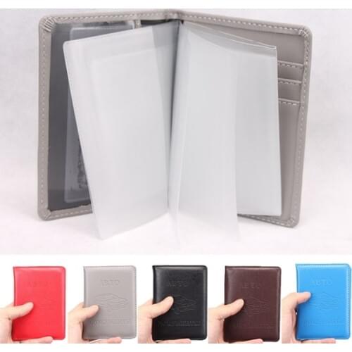 Russian Auto Driver PU Car Driving Documents Card Holder Purse Wallet