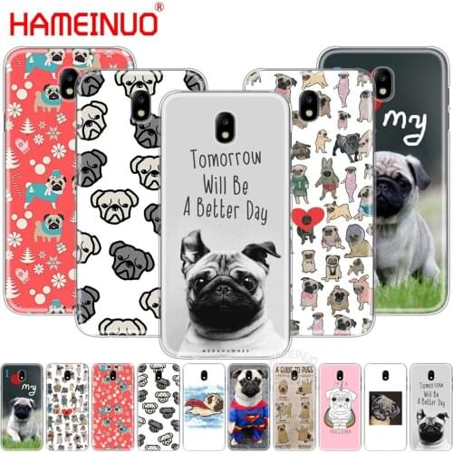 HAMEINUO Pug dog cute lovely funy cover phone case for Samsung Galaxy J3 J5 J7 2017 J527 J727 J327 J3 Prime J330 J530 J730 PRO