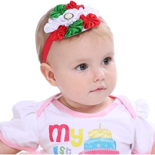 Baby Rhinestone Baby Headband Childrens Christmas Polygonal Flower Headdress Hair Accessories