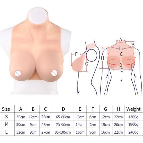 IBANBIA C D E Cup Fullbody Silicone Breast Form breastplate Crossdresser Fit Mastectomy Crowd Tits Artificial Boobs CD TG