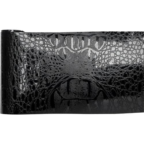 Simulation Crocodile Car Sticker Leather Texture 150*10cm Black Motorcycle Styling UV Protected Interior Decoration Film Luxury